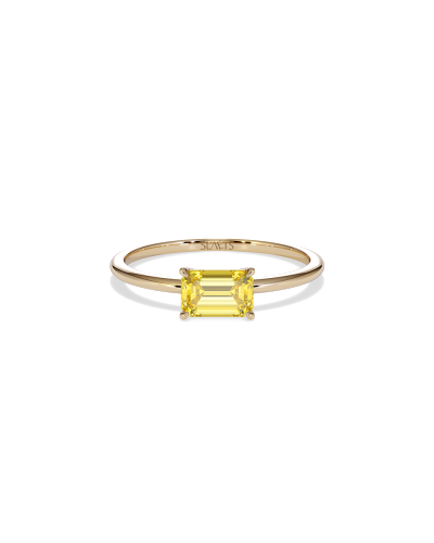 SLAETS Jewellery East-West Mini Ring Yellow Sapphire, 18kt Yellow Gold (watches)